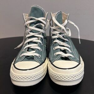 Converse High-Top Sneakers in a Muted grayish green and White